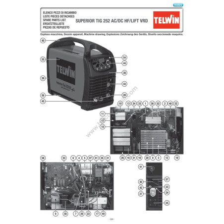 Telwin SUPERIOR TIG 252 AC_DC HF_LIFT VRD Drawing