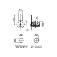 Serratura a Cilindro Nichelato per Antina art.2151 Meroni