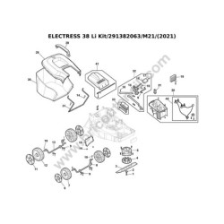 Mountfield Esploso ELECTRESS 38 Li Kit