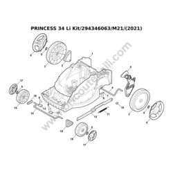 Mountfield Esploso PRINCESS 34 Li Kit
