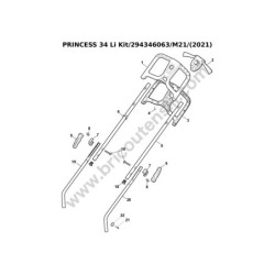 Mountfield Esploso PRINCESS 34 Li Kit - 2