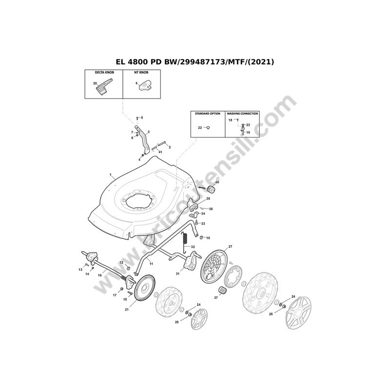 Mountfield Spare Parts for EL 4800 PD BW Lawn Mower