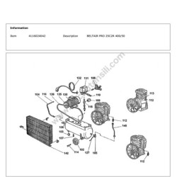 CECCATO BELTAIR PRO 25C2R 400/50 - Parts diagram 1