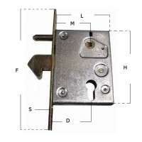 Locks-Mortice Version Lock With Hook 77QL Fiam - 1