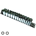 Set Chiavi a Bussola Prolungate su Guida in Metallo Attacco 3/8''