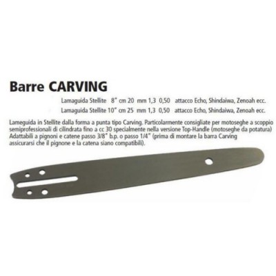 Carving Bar for Chainsaw cm 25