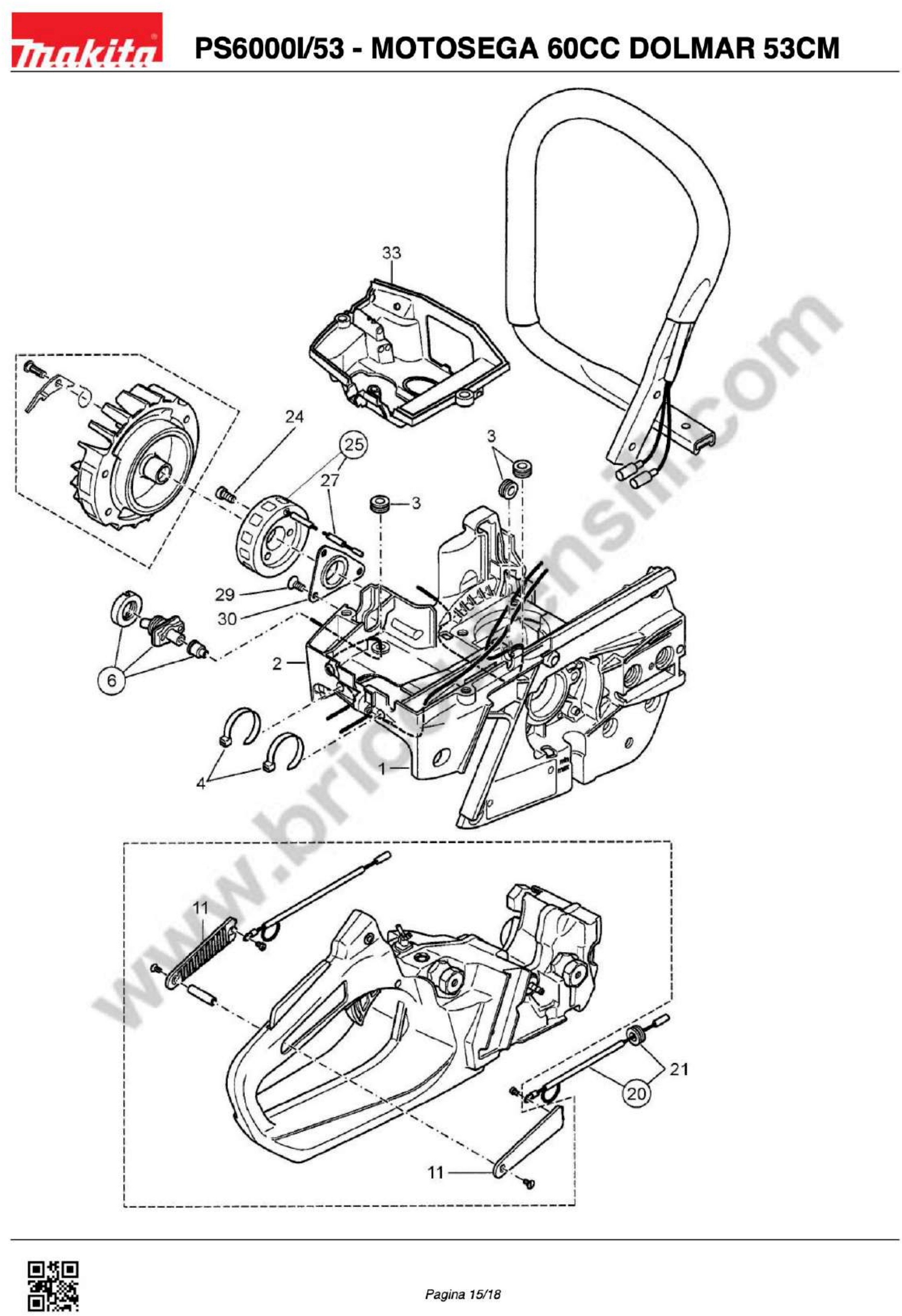 Dolmar Spare Parts for Chainsaw PS6000I 53